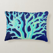 沿岸航海のシックなビーチイ海軍コーラルリーフ アクセントクッション (裏面)