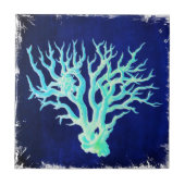 沿岸航海のシックなビーチハイブルーコーラルリーフ タイル (正面)