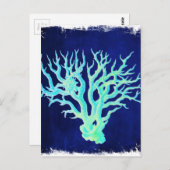 沿岸航海のシックなビーチハイブルーコーラルリーフ ポストカード (正面/裏面)