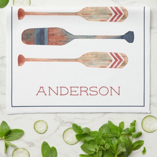 沿岸航海のビーチオールパーソナライズされた キッチンタオル (折り畳み)