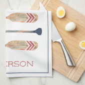 沿岸航海のビーチオールパーソナライズされた キッチンタオル (四つ折り)