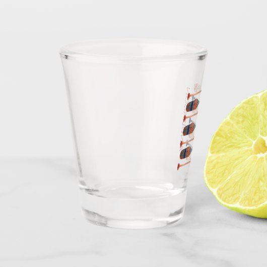 沿岸航海のビーチオールパーソナライズされた ショットグラス (左)