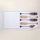 沿岸航海のビーチオールパーソナライズされた ビーチタオル (正面)