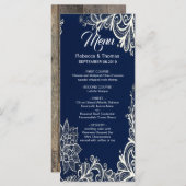 沿岸航海のビーチネイビー結婚ルのメニュー メニュー (正面/裏面)