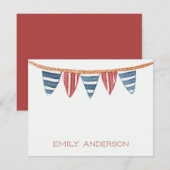 沿岸航海のビーチフラパーソナライズされたグ ノートカード (正面/裏面)