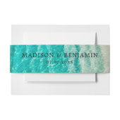 沿岸航海の夏のビーチ目的地の結婚式 招待状ベリーバンド (正面例)