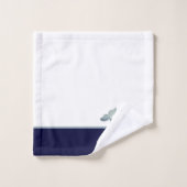 沿岸航海の海軍ブルーグレイ白鯨 バスタオルセット (ウォッシュタオル)