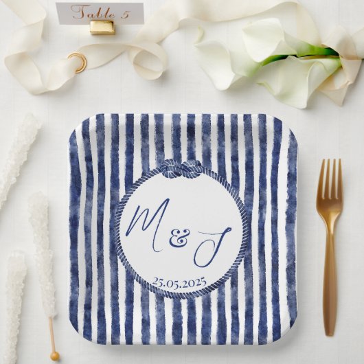 沿岸航海の結婚の ペーパープレート (ウェディング)