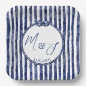 沿岸航海の結婚の ペーパープレート (正面)