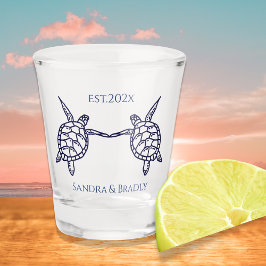 沿岸航海の結婚式の引き出物ウミガメ ショットグラス