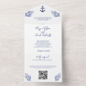 沿岸航海の結婚式招待状 オールインワン招待状 (内側)