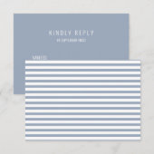 沿岸航海の結婚式　出欠確認カード - 青 招待状 (正面/裏面)