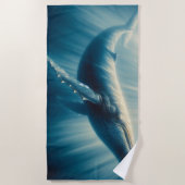 沿岸航海の鯨 ビーチタオル (正面)