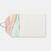 沿岸芸術的水色抽象芸術有難う ギフトタグ (裏面横)