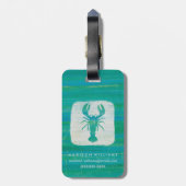 沿岸芸術|の水のロブスター ラゲッジタグ (裏面縦)