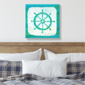 沿岸芸術 |アクアステアリングホイール キャンバスプリント (インサイチュ (寝室))
