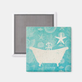 沿岸芸術 |丸い浴槽 マグネット (正面/裏面)