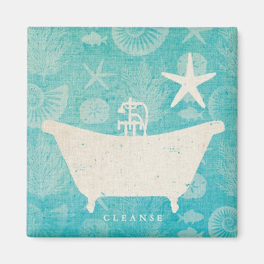 沿岸芸術 |丸い浴槽 マグネット (正面)