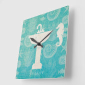 沿岸芸術 |洗面台 スクエア壁時計 (傾斜)