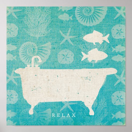 沿岸芸術 |浴槽フラット ポスター (正面)