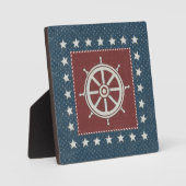 沿岸芸術 |赤の船輪 フォトプラーク (正面)