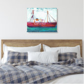 沿岸芸術 | Nantucket Lightship キャンバスプリント (インサイチュ (寝室))