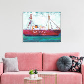 沿岸芸術 | Nantucket Lightship キャンバスプリント (インサイチュ (リビング))