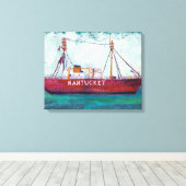 沿岸芸術 | Nantucket Lightship キャンバスプリント (インサイチュ (ウッドフロア))