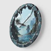 沿岸視線» -航海の窓 ラージ壁時計 (傾斜)