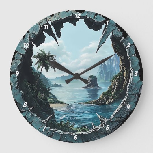 沿岸視線» -航海の窓 ラージ壁時計 (正面)
