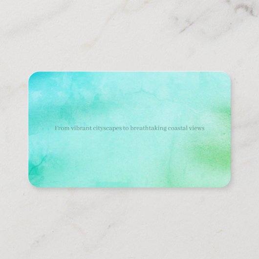 沿岸観光ガイド緑がかった海の青 名刺 (裏面)
