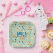 沿岸誕生日サンドキャッスルビーチシーシェル ペーパープレート (パーティー)