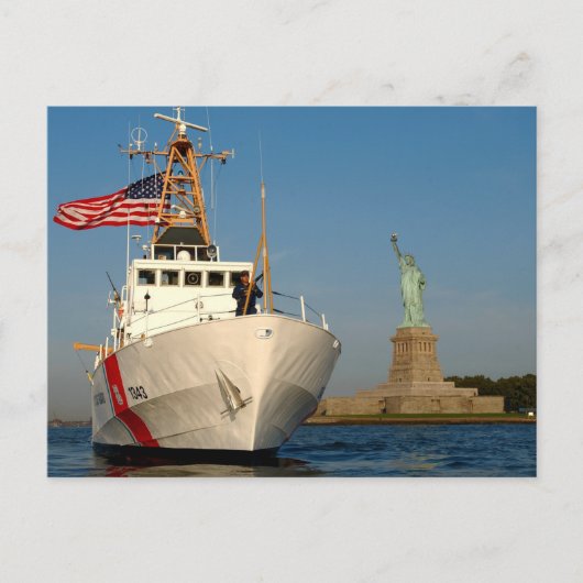 沿岸警備隊と自由の女神 ポストカード (正面)