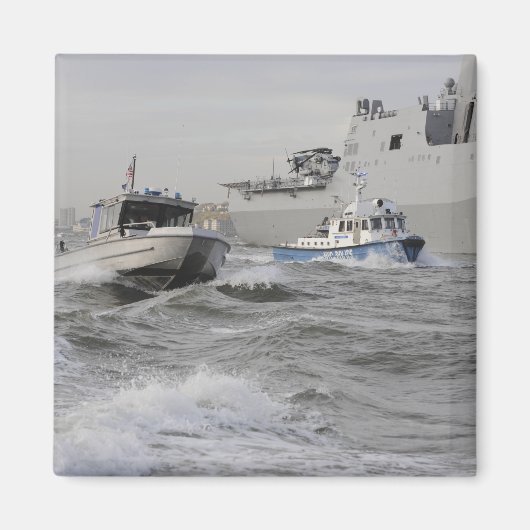 沿岸警備隊と警察署の乗組員 マグネット (正面)