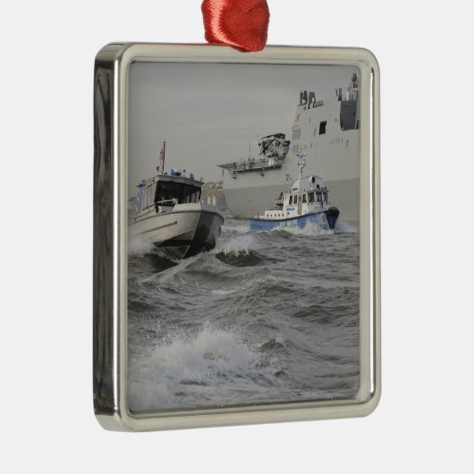 沿岸警備隊と警察署の乗組員 メタルオーナメント (右)