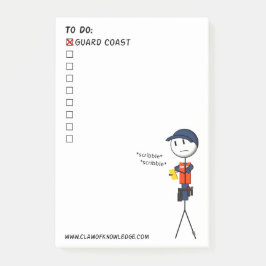 沿岸警備隊のしなければならないことのリスト ポストイット