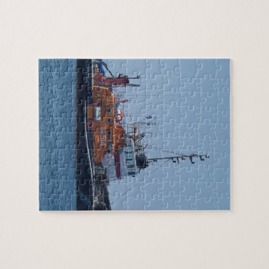 沿岸警備隊のボートおよび引っ張りのボート ジグソーパズル (横)