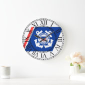 沿岸警備隊のロゴ ラージ壁時計 (ホーム)