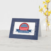 沿岸警備隊の卒業の愛国心が強い旗およびバッジ カード (黄色い花)