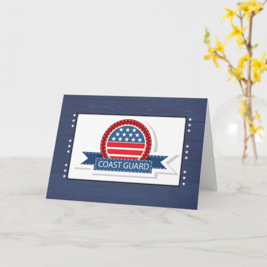 沿岸警備隊の卒業の愛国心が強い旗およびバッジ カード (黄色い花)