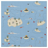 沿岸警備隊の救助の地図の生地パターン ファブリック (クローズアップ)