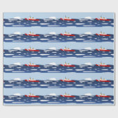 沿岸警備隊の砕氷船の包装紙 ラッピングペーパー (フラット)