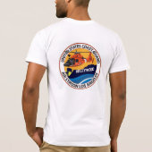 沿岸警備隊の空中撮影点のロサンゼルスのティー Tシャツ (裏面)