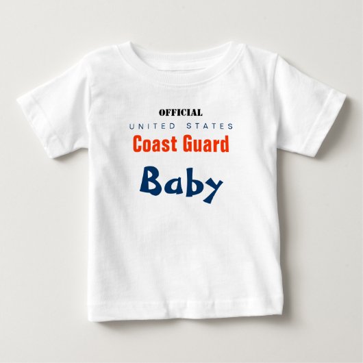 沿岸警備隊の赤ちゃん ベビーTシャツ (正面)