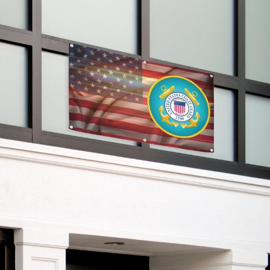 沿岸警備隊 横断幕 (ビルの外側)