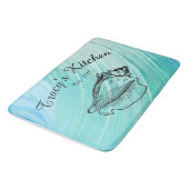 沿岸貝殻のモノグラムの台所マット バスマット (アングル)