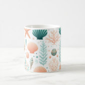 沿岸貝殻アート コーヒーマグカップ (中央)