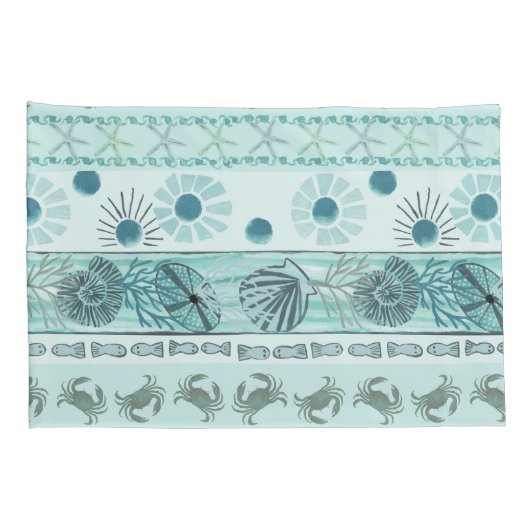 沿岸貝殻カニ星魚類ボヘミア 枕カバー (裏面-右)