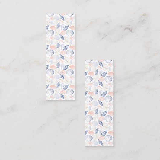 沿岸貝殻ブックマークビーチ読のアクセサリー コーリングカード (正面/裏面)