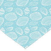 沿岸貝類模様(青) ショートテーブルランナー (コーナー)